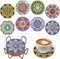 Colorful Mandala Diamond Art Coasters with Holder Set of 8, Floral Diamond Painting Kit Acrylic Drink Coasters Adult DIY Craft, 4'' Non-Slip Coffee Cup Mat Home Kitchen Decor Housewarming Gifts